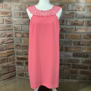 TRINA TURK “Sugar Coral” Sleeveless Shift Dress